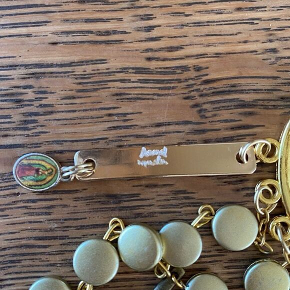 Handmade Gold Ear Cuff with Religious Medallions. New! - Picture 5 of 5